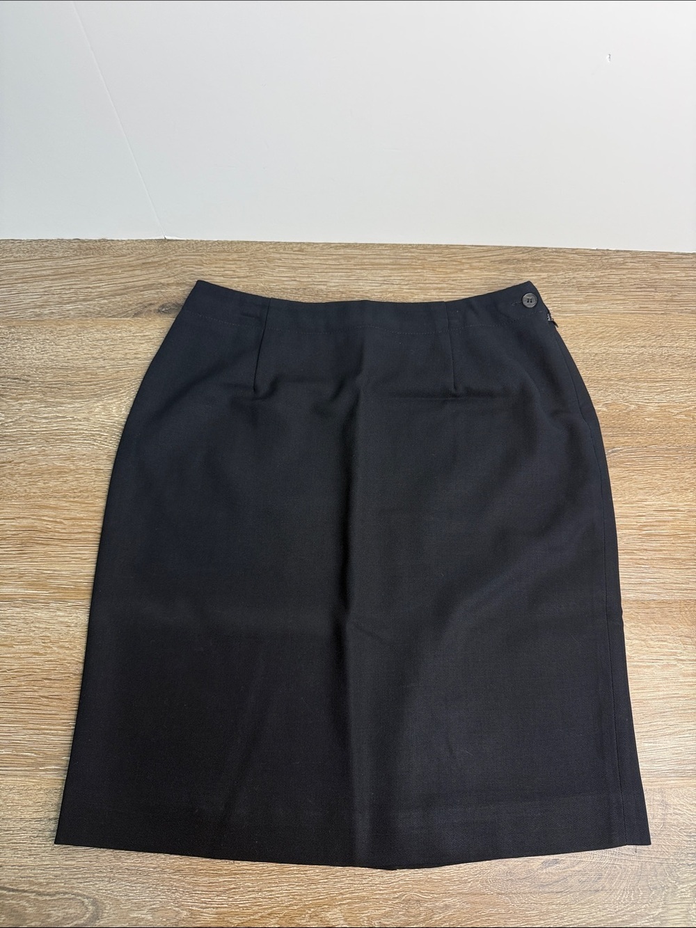 Jones New York Black Wool Pencil Skirt Size 10 Classic Career Skirt